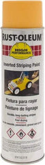 Rust-Oleum - 18 fl oz Yellow Striping Paint - 275' to 300' Coverage at 3" Wide, Solvent-Based Formula - Industrial Tool & Supply