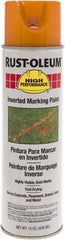 Rust-Oleum - 15 fl oz Orange Marking Paint - 300' to 350' Coverage at 1-1/2" Wide, Solvent-Based Formula - Industrial Tool & Supply