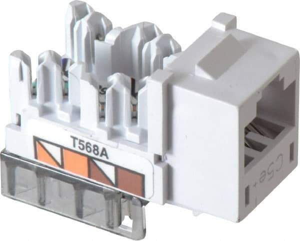 Hubbell - 8 Position, Cat5e Modular Jack - CSA Certified, RoHS Compliant, UL Listed - Industrial Tool & Supply