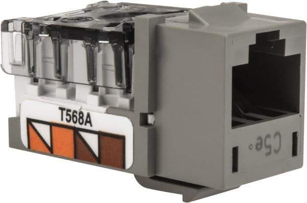 Hubbell - 8 Position, Cat5e Modular Jack - CSA Certified, RoHS Compliant, UL Listed - Industrial Tool & Supply