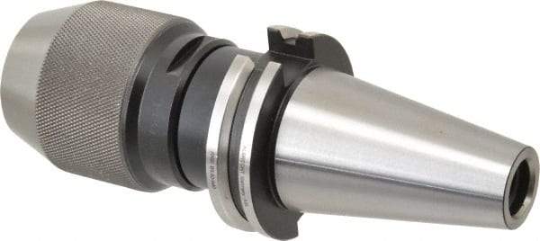 Albrecht - CAT40, 1/16 to 5/8" Capacity, Steel Integral Shank Drill Chuck - Keyless, Taper Shank, 2-1/4" Sleeve Diam, 4-1/32" Open Length - Exact Industrial Supply