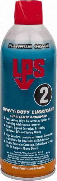 LPS - 16 oz Aerosol Nondrying Film Lubricant - Clear Amber, Food Grade - Industrial Tool & Supply