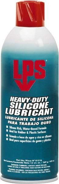 LPS - 16 oz Aerosol Dry Film/Silicone Penetrant/Lubricant - White, -40°F to 392°F, Food Grade - Industrial Tool & Supply