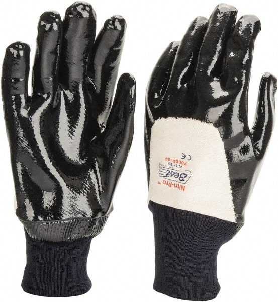 SHOWA - Size M (9) Nitrile Coated Jersey General Protection Work Gloves - Industrial Tool & Supply