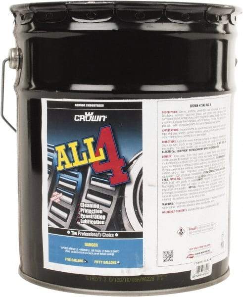 Crown - 5 Gal Pail Penetrant/Lubricant - Light Amber, 40°F to 110°F - Industrial Tool & Supply