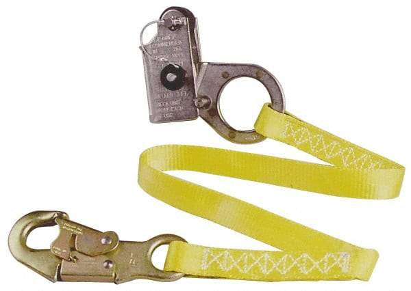 Gemtor - 2 Ft. Long Rope Grab - Shock Absorbing, Use with 5/8 or 3/4 Inch Rope, Includes Lanyard - Industrial Tool & Supply