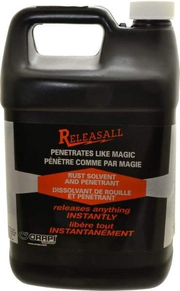 Releasall - 1 Gal Rust Solvent/Penetrant - Comes in Bottle - Industrial Tool & Supply