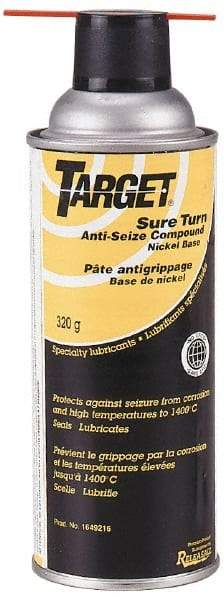 Target - 12 oz Aerosol High Temperature Anti-Seize Lubricant - Nickel, 600°C, Silver - Industrial Tool & Supply
