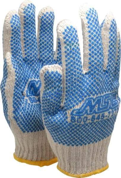 PRO-SAFE - Size S (7) PVC Coated Cotton Blend Work Gloves - For General Purpose, Fully Coated, Knit Wrist Cuff, Blue, Paired - Industrial Tool & Supply