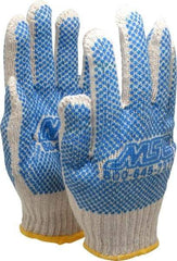 PRO-SAFE - Size S (7) PVC Coated Cotton Blend Work Gloves - For General Purpose, Fully Coated, Knit Wrist Cuff, Blue, Paired - Industrial Tool & Supply
