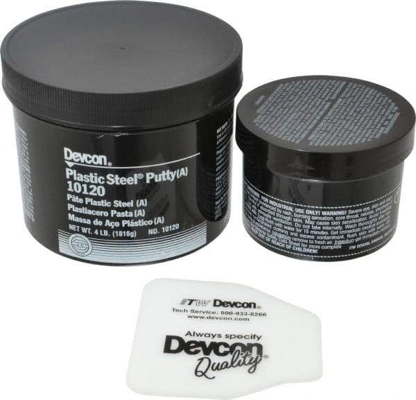 Devcon - 4 Lb Pail Two Part Epoxy - 45 min Working Time, Series Plastic Steel - Industrial Tool & Supply