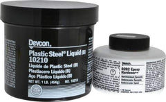 Devcon - 1 Lb Pail Two Part Epoxy - 45 min Working Time, Series Plastic Steel - Industrial Tool & Supply