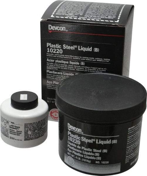 Devcon - 4 Lb Pail Two Part Epoxy - 45 min Working Time, Series Plastic Steel - Industrial Tool & Supply