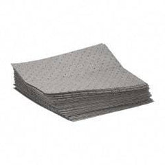 Brady SPC Sorbents - 26 Gal Capacity per Package, Universal Pad - 19" Long x 15" Wide, Gray, Polypropylene - Industrial Tool & Supply