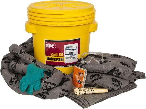 Brady SPC Sorbents - 15 Gal Capacity Universal Spill Kit - 20 Gal Polyethylene Lab Pack - Industrial Tool & Supply