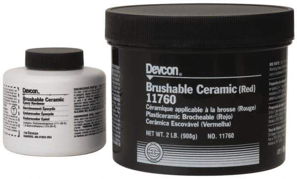 Devcon - 2 Lb Pail Two Part Epoxy - 40 min Working Time, 2,000 psi Shear Strength - Industrial Tool & Supply