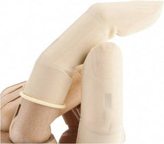 North - Size M, 2-3/4 Inch Long x 3 Mil Thick, Rubber Industrial Food Grade Finger Cot - Powder Free, White - Industrial Tool & Supply