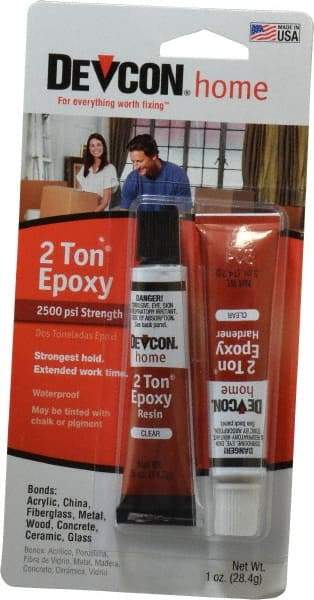 Devcon - 1 oz Tube Two Part Epoxy - 30 min Working Time - Industrial Tool & Supply