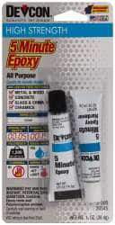 Devcon - 0.5 oz Tube Two Part Epoxy - 4 to 5 min Working Time - Industrial Tool & Supply