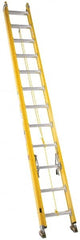 Made in USA - 40' High, Type IA Rating, Fiberglass Extension Ladder - Industrial Tool & Supply
