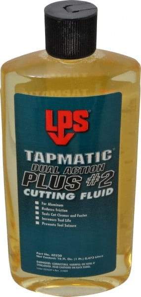 LPS - Tapmatic Plus #2, 1 Pt Bottle Cutting & Tapping Fluid - Synthetic, For Boring, Broaching, Drawing, Drilling, Engraving, Facing, Finishing, Grinding, Milling, Reaming, Sawing, Stamping, Tapping, Threading, Turning - Industrial Tool & Supply