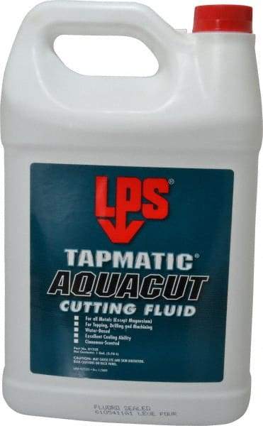 LPS - Tapmatic AquaCut, 1 Gal Bottle Cutting & Tapping Fluid - Water Soluble, For Boring, Broaching, Drawing, Drilling, Engraving, Facing, Finishing, Grinding, Milling, Reaming, Sawing, Stamping, Tapping, Threading, Turning - Industrial Tool & Supply
