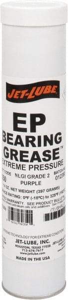 Jet-Lube - 14 oz Cartridge Extreme Pressure Grease - Purple, Extreme Pressure, 325°F Max Temp, NLGIG 2, - Industrial Tool & Supply