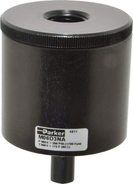 Parker - 1/2" Inlet, Drip Leg Condensate Drain - 1/8" NPT Outlet, 10 to 250 psi - Industrial Tool & Supply