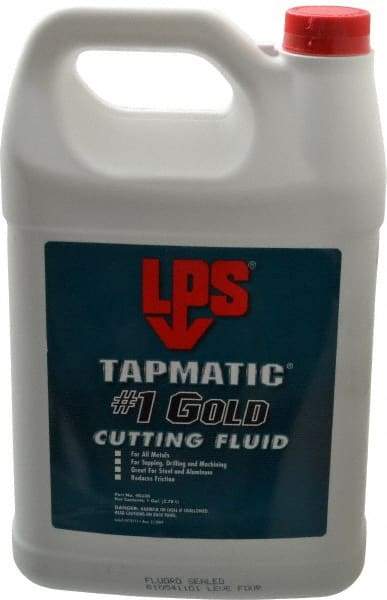 LPS - Tapmatic #1 Gold, 1 Gal Bottle Cutting & Tapping Fluid - Straight Oil, For Boring, Broaching, Drilling, Engraving, Facing, Milling, Reaming, Sawing, Tapping, Threading, Turning - Industrial Tool & Supply