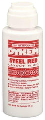 Dykem - Red Layout Fluid - 2 Ounce Felt Tip Applicator - Industrial Tool & Supply