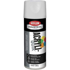 Krylon - White, 12 oz Net Fill, Gloss, Lacquer Spray Paint - 15 to 20 Sq Ft per Can, 16 oz Container, Use on Cabinets, Color Coding Steel & Lumber, Conduits, Drums, Ducts, Furniture, Motors, Pipelines, Tools - Industrial Tool & Supply