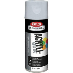 Krylon - White, 12 oz Net Fill, Flat, Lacquer Spray Paint - 15 to 20 Sq Ft per Can, 16 oz Container, Use on Cabinets, Color Coding Steel & Lumber, Conduits, Drums, Ducts, Furniture, Motors, Pipelines, Tools - Industrial Tool & Supply