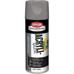 Krylon - Smoke Gray, 12 oz Net Fill, Gloss, Lacquer Spray Paint - 15 to 20 Sq Ft per Can, 16 oz Container, Use on Cabinets, Color Coding Steel & Lumber, Conduits, Drums, Ducts, Furniture, Motors, Pipelines, Tools - Industrial Tool & Supply