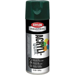 Krylon - Hunter Green, 12 oz Net Fill, Gloss, Lacquer Spray Paint - 15 to 20 Sq Ft per Can, 16 oz Container, Use on Cabinets, Color Coding Steel & Lumber, Conduits, Drums, Ducts, Furniture, Motors, Pipelines, Tools - Industrial Tool & Supply