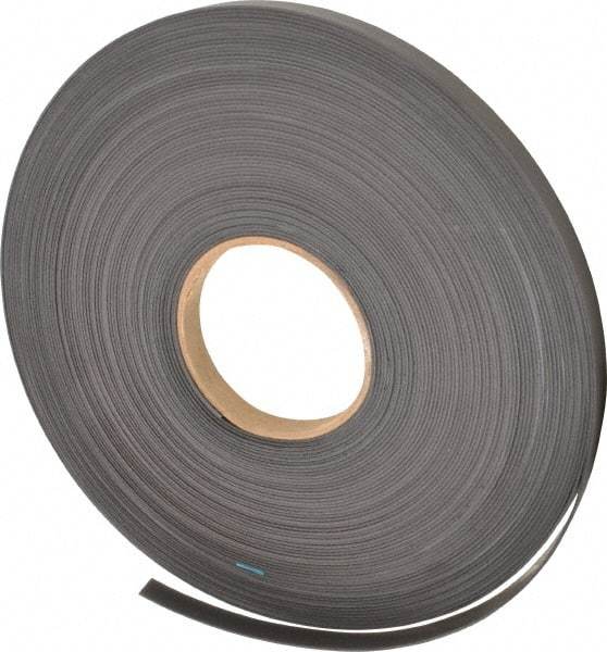 Mag-Mate - 100' Long x 1/2" Wide x 1/16" Thick Flexible Magnetic Strip - 6 Lb Max Pull Force, 3 Linear Ft/Lb Magnetic Pull Force, Plain Back - Industrial Tool & Supply
