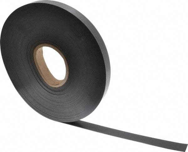 Mag-Mate - 100' Long x 1" Wide x 1/16" Thick Flexible Magnetic Strip - 12 Lb Max Pull Force, 6 Linear Ft/Lb Magnetic Pull Force, Plain Back - Industrial Tool & Supply
