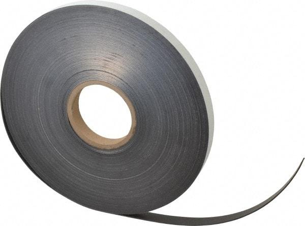 Mag-Mate - 100' Long x 3/4" Wide x 1/16" Thick Flexible Magnetic Strip - 10 Lb Max Pull Force, 5 Linear Ft/Lb Magnetic Pull Force, Adhesive Back - Industrial Tool & Supply