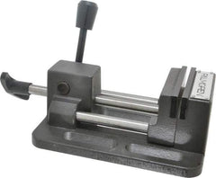 Palmgren - 3" Jaw Opening Capacity x 1" Throat Depth, Horizontal Drill Press Vise - 3" Wide Jaw, Stationary Base, Standard Speed, 12-1/4" OAL x 2-3/4" Overall Height - Industrial Tool & Supply