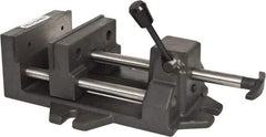 Palmgren - 6" Jaw Opening Capacity x 1-7/8" Throat Depth, Horizontal Drill Press Vise - 6" Wide Jaw, Stationary Base, Standard Speed, 14-1/2" OAL x 4-5/16" Overall Height - Industrial Tool & Supply