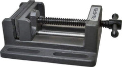 Palmgren - 4" Jaw Opening Capacity x 1-3/4" Throat Depth, Horizontal Drill Press Vise - 4" Wide Jaw, Stationary Base, Standard Speed, 7-1/2" OAL x 2-7/8" Overall Height - Industrial Tool & Supply
