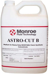 Monroe Fluid Technology - Astro-Cut B, 1 Gal Bottle Cutting & Grinding Fluid - Semisynthetic, For CNC Milling, Drilling, Tapping, Turning - Industrial Tool & Supply