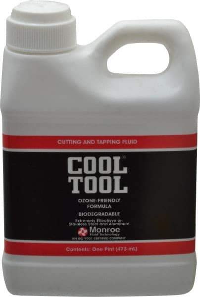 Monroe Fluid Technology - Cool Tool, 1 Pt Can Cutting & Tapping Fluid - Straight Oil, For Blanking, Boring, Broaching, Drilling, Hobbing, Milling, Reaming, Tapping, Turning - Industrial Tool & Supply
