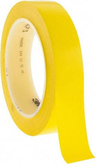 3M - Yellow Solid Color Vinyl Tape - 1" Wide x 108' Long x 5.2 mil Thick, General Traffic - Industrial Tool & Supply