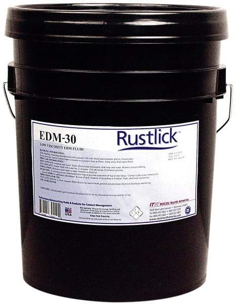 Rustlick - Rustlick EDM-30, 5 Gal Pail EDM/Dielectric Fluid - Straight Oil, For Electric Discharge Machining - Industrial Tool & Supply