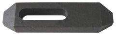 Value Collection - 1/2" Stud, Heat Treated Steel, Plain Strap Clamp - 2.244" Travel, 6" OAL x 1-1/4" Wide x 7/8" High, Black Oxide Finish, Tapered Nose - Industrial Tool & Supply