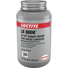 Loctite - 8 oz Can High Temperature Anti-Seize Lubricant - Copper/Graphite, -29 to 1,800°F, Copper Colored, Water Resistant - Industrial Tool & Supply