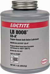 Loctite - 1 Lb Can High Temperature Anti-Seize Lubricant - Copper/Graphite, -29 to 1,800°F, Copper Colored, Water Resistant - Industrial Tool & Supply