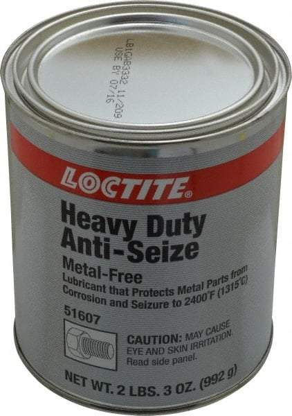 Loctite - 35 oz Can General Purpose Anti-Seize Lubricant - Calcium Fluoride/Graphite, -29 to 2,399°F, Gray, Water Resistant - Industrial Tool & Supply