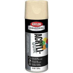 Krylon - Almond (Color), 12 oz Net Fill, Gloss, Lacquer Spray Paint - 15 to 20 Sq Ft per Can, 16 oz Container, Use on Cabinets, Color Coding Steel & Lumber, Conduits, Drums, Ducts, Furniture, Motors, Pipelines, Tools - Industrial Tool & Supply
