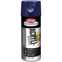Krylon - Regal Blue, 12 oz Net Fill, Gloss, Lacquer Spray Paint - 15 to 20 Sq Ft per Can, 16 oz Container, Use on Cabinets, Color Coding Steel & Lumber, Conduits, Drums, Ducts, Furniture, Motors, Pipelines, Tools - Industrial Tool & Supply